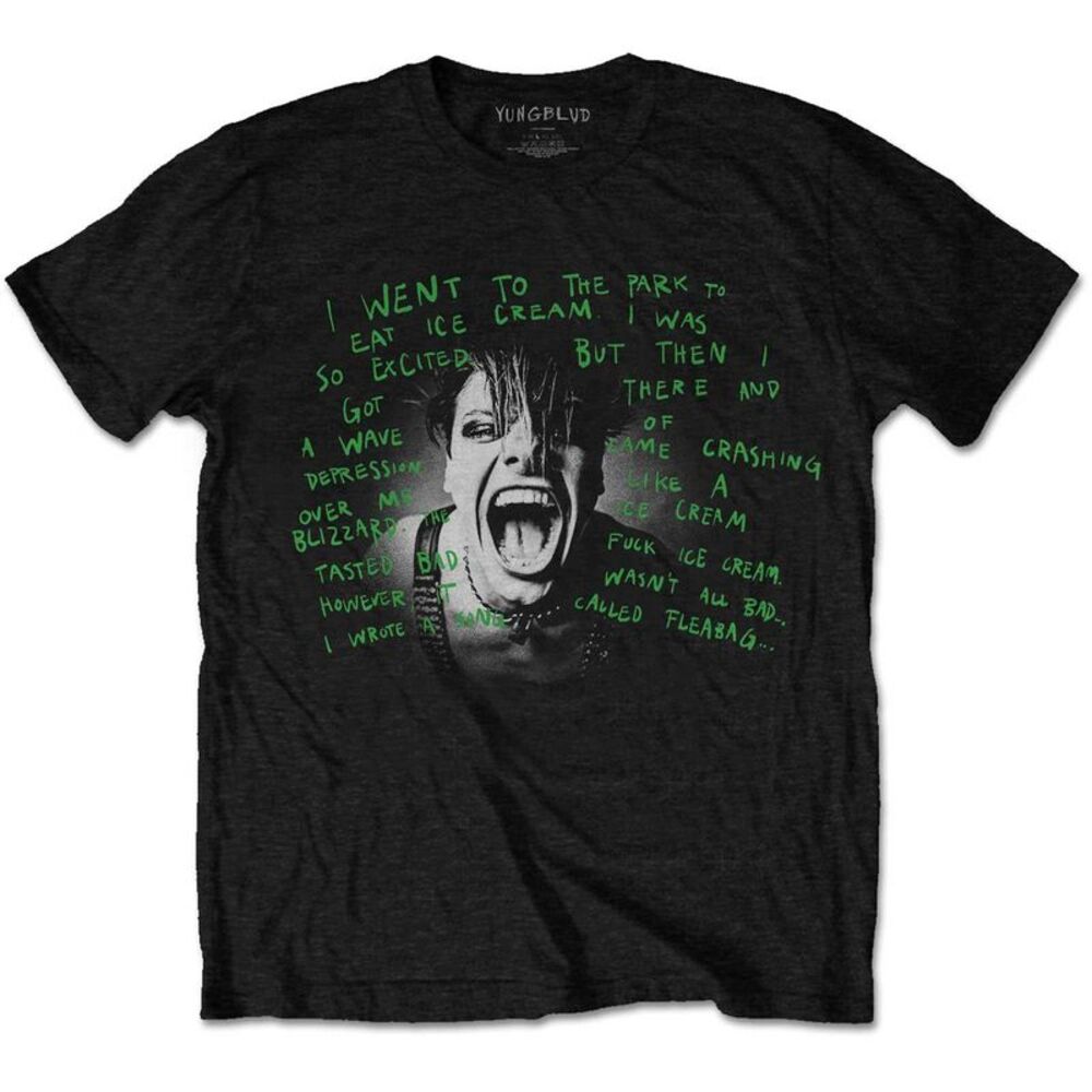 Yungblud Unisex Adult Lyric Photo Cotton T-Shirt / Black